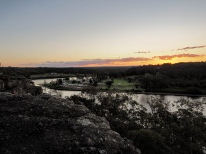 Sunset over Thompson Point and the Ski Park, Nowra